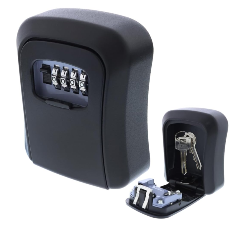  Mini-seif metalic cu cifru, pentru depozitare chei /bani 