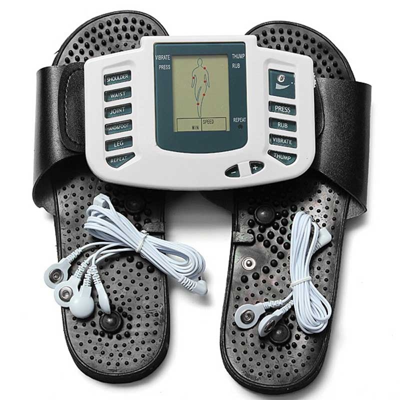 Aparat electrostimulare musculara, portabil, papuci pentru masajul talpilor